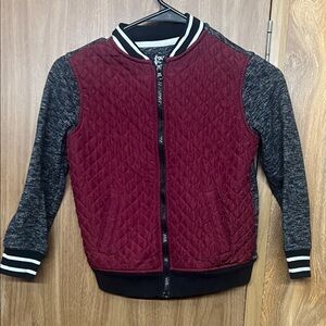 Wonder Nation Burgundy and Gray Kids Jacket